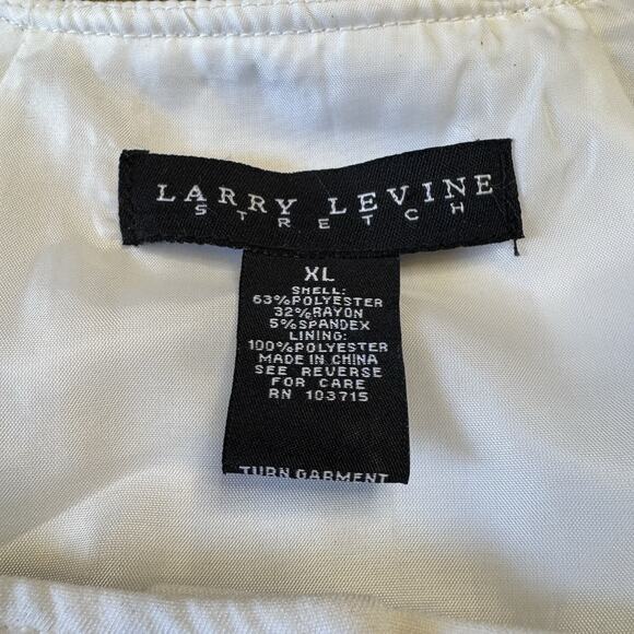 Larry Levine Stretch 3/4 Sleeve Button Down Blazer Blouse Ivory Womens Sz XL - Picture 2 of 5